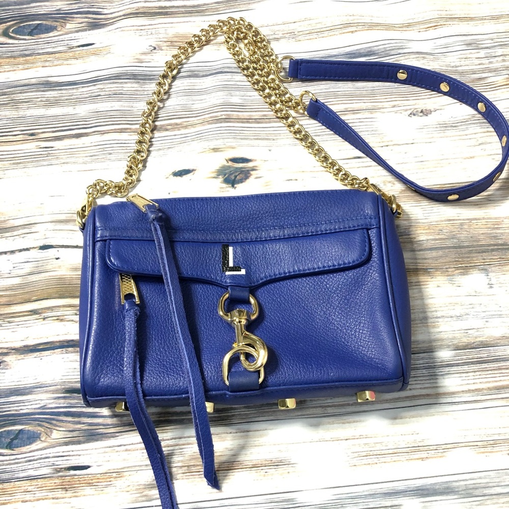 Rebecca Minkoff Cobalt Blue Initial L Bag MDW SALE - Picture 1 of 4